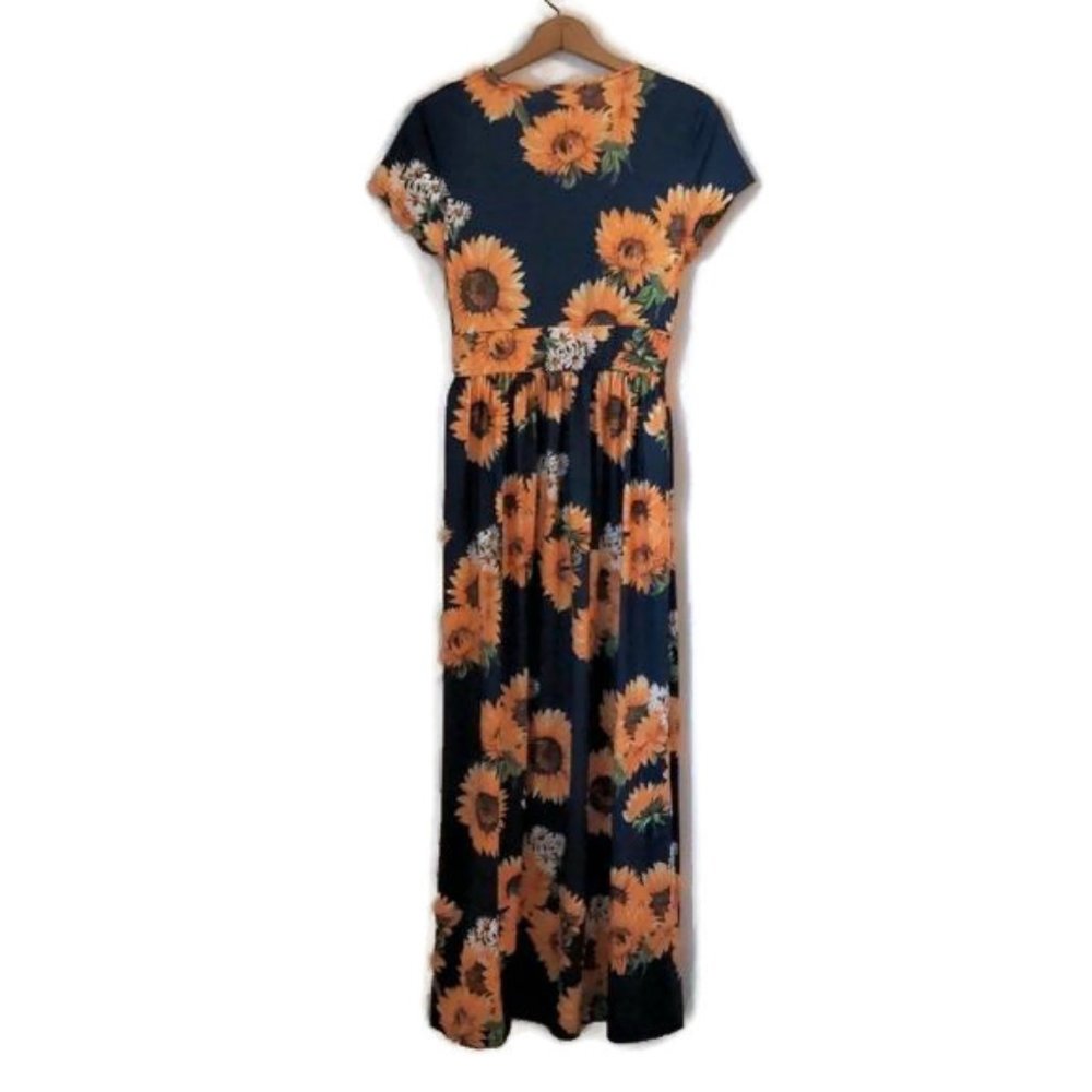 Ouges Women's Size M One Piece Sunflower Print Dr… - image 8